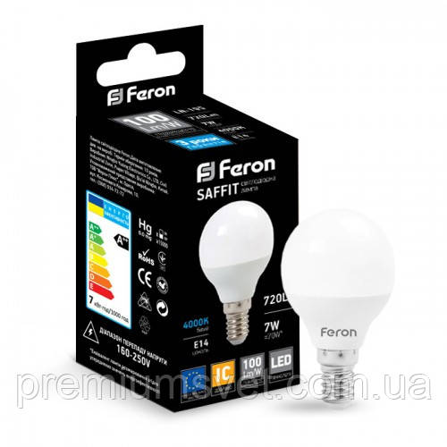 LB-195 P45 230V 7W 720Lm E14 4000K (5559), фото 1