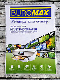 Фотопапір матовий А4 20 арк. 180 гр. 2225-4020 Buromax Україна