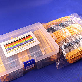 Набір резистори 2600 шт. 1/4 Вт, 0.25 Вт, 130 видів по 20 штук у коробочці