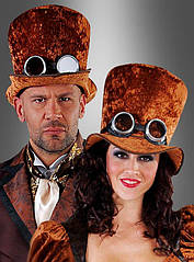 Карнавальний капелюх-циліндр коричневий