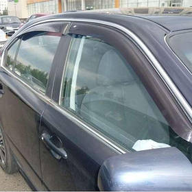 Дефлектори вікон вітровики Кіа Оптима 2 Kia Optima II 05-10 КТ (Накладні)