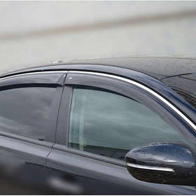 Дефлектори вікон вітровики Кіа Оптима 3 Kia Optima III 10- КТ (Накладні)