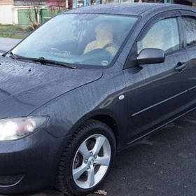 Дефлектори вікон вітровики Мазда 3 Mazda 3 (BK) 03-09  КТ (Накладні)