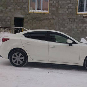 Дефлектори вікон вітровики Мазда 3 Mazda 3 (BM) 13-  КТ (Накладні)