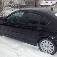 Дефлекторы окон ветровики БМВ 3 (Е46) BMW 3 (E46) 98-06 КТ (Накладные)