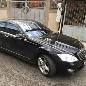 Дефлектори вікон вітровики Мерседес Бенц С-Клас Mercedes-Benz S-Class (W221) 05-13  КТ (Накладні)