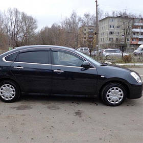 Дефлектори вікон вітровики Ніссан Альмера Nissan Almera (G11) 12-  КТ (Накладні)