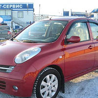 Дефлектори вікон Вітровики Ніссан Мікра Nissan Micra (K12) 03-10  КТ (Накладні)