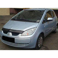 Дефлектор капота мухобойка Митсубиси Кольт (З30) Mitsubishi Colt (Z30) 04-12 СиМ