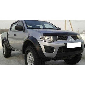 Дефлектор капота мухобойка Мітсубісі Л200 4 Mitsubishi L200 IV 06-15  СиМ