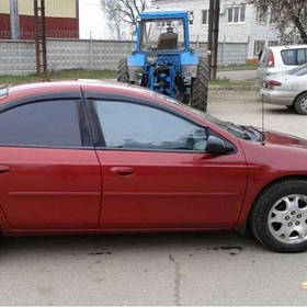 Дефлектори вікон вітровики Крайслер Неон 2 Chrysler Neon II 99-05  КТ (Накладні)