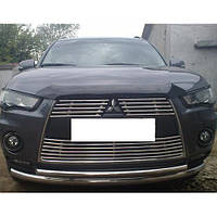 Дефлектор капота мухобойка Мітсубісі Аутлендер 2 Mitsubishi Outlander II 06-12  СиМ