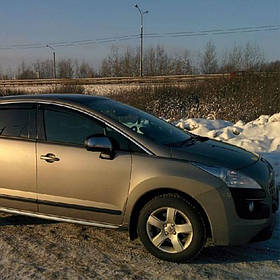 Дефлектори вікон вітровики Пежо 3008 1 Peugeot 3008 I 09-16  КТ (Накладні)