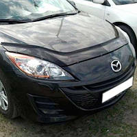 Дефлектор капота мухобойка Мазда 3 2 Mazda 3 (BL) II 09-13 ВТ