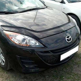 Дефлектор капота мухобойка Мазда 3 2 Mazda 3 (BL) II 09-13  ВТ