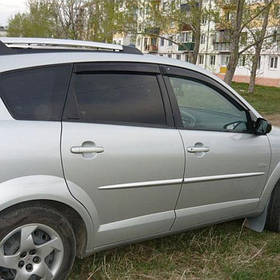 Дефлектори вікон вітровики Понтіак Вайб 1 Pontiac Vibe I 02-08  КТ (Накладні)