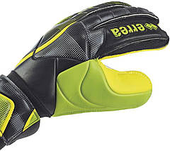 Воротарські рукавички Errea BEN-JP чорний/лайм/жовтий флуо, 10, фото 2