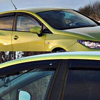 Дефлекторы окон ветровики Сеат Ибица 4 Seat Ibiza IV 08- КТ (Накладные)