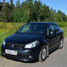 Дефлектори вікон вітровики Сузукі СХ4 1 Suzuki SX4 I 06-  КТ (Накладні)