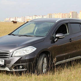 Дефлектори вікон вітровики Сузукі СХ4 2 Suzuki SX4 II 13-  КТ (Накладні)