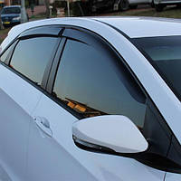 Дефлектори вікон вітровики Хюндай і30 2 Hyundai i30 II 11- КТ (Накладні)