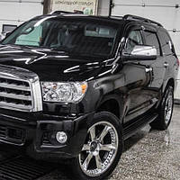 Дефлекторы окон ветровики Тойота Секвойя 2 Toyota Sequoia II 08-  КТ (Накладные)