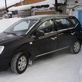 Дефлектори вікон вітровики Кіа Каренс 3 Kia Carens III 06-12 КТ (Накладні)