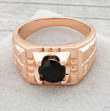 Друкка чоловіча Xuping No11582. Золото рожеве (покриття) 585 проби. 23 розмір, фото 2