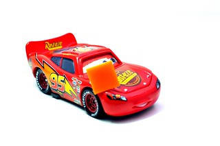 Тачки 1: Блискавка Маквин c конусом (Lightning McQueen Cone with Die Cast) Disney Pixar Cars від Mattel, фото 4
