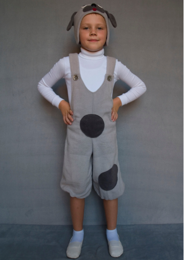 Карнавальний костюм Собачка з флісу для дітей від 3 до 6 років, фото 1
