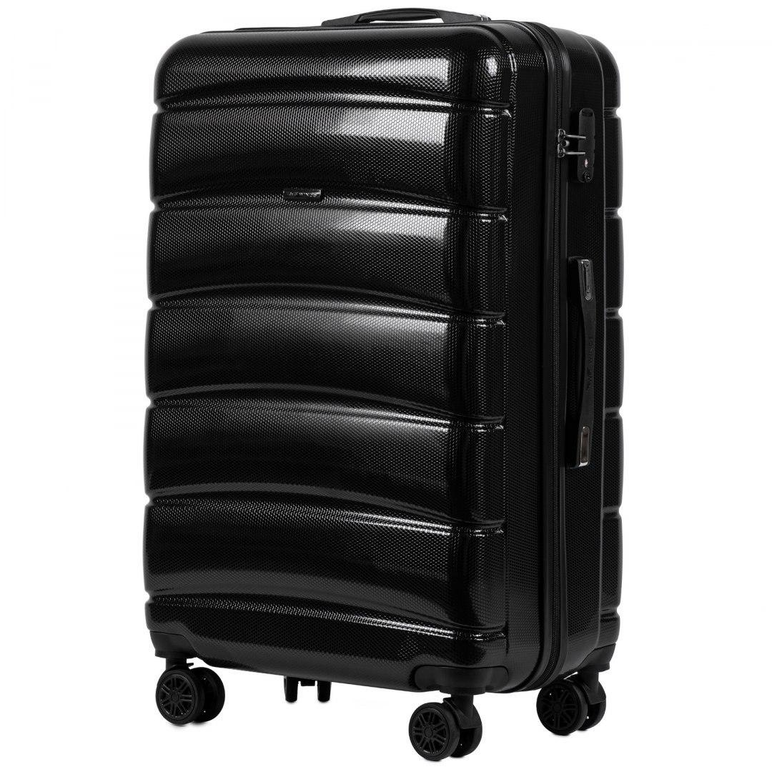 Велика пластикова валіза на 4 колесах Wings PC160 L