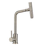 Змішувач Mixxus SUS-017 для кухні високий неіржавка з обертовим аератором SUS304, фото 3