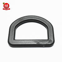 Напівкільце на сумку 25 мм. Напівкільце пластик. Чорний