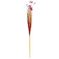 Искусственный цветок c 3-мя веточками, 90 см, красный (130078)