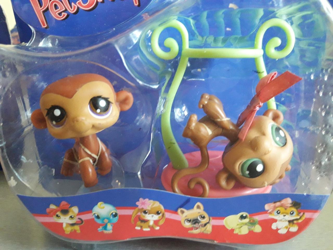 Littlest Pet Shop lps стара колекція Hasbro ігровий набір Twin Monkeys #56-57
