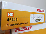 Vollmer 45149 Збірна модель критого автовокзалу з платформами, масштабу 1/87, H0, фото 3