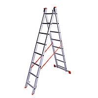 Лестница 3.68м, двухсекционная алюминиевая 2x8 ступенек "Sirius" Laddermaster (A2A8)