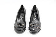 Туфлі жіночі Bender K53-S-V шкіряні чорні на КАБЛУКУ 37, фото 5