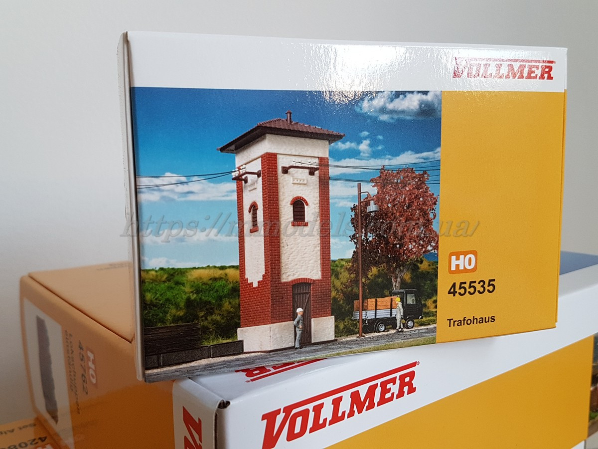 Vollmer 45535 Трансформаторна будка для Вашого залізничного макета, масштабу 1/87, H0