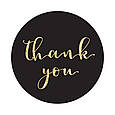 Наклейки Thank you для подарунків, хенд-мейд чорні (0019), фото 3