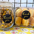 Наклейки Thank you для подарунків, хенд-мейд чорні (0019), фото 4