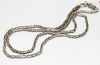 Серебряная цепочка мужская на шею толстая византийское плетение Laconism