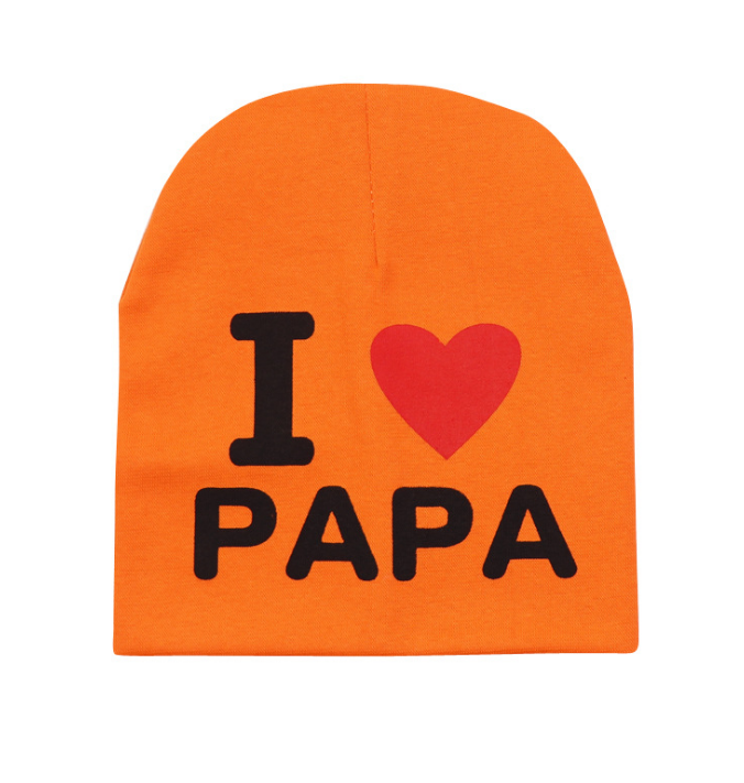 Шапка I love papa помаранчева