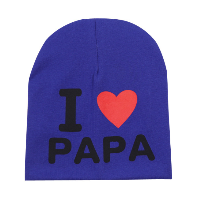 Шапка I love papa синя