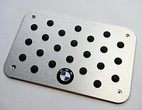 Алюминиевая накладка на коврик BMW /// Оригинал, накладка под ног 300 х 200 мм