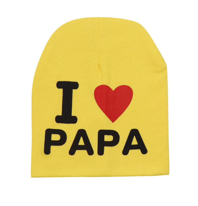 Шапка I love papa жовта