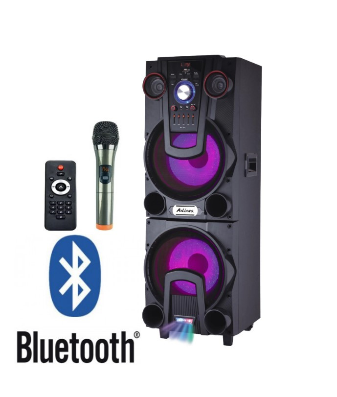 Портативна акустика UF-1044 з мікрофоном (USB-FM-BT-400W)