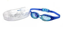 Плавальні окуляри блакитні для басейну Anti Fog Eunia