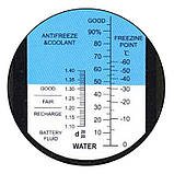 Рефрактометр для автомобілю (0...100% Water, 1,10...1,40 d20/20, 0...-60°C) "HT415ATC", фото 3