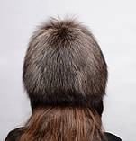 Стильна жіноча хутряна шапка "Жмутик-вушка" (Перука) Шоколад, фото 3